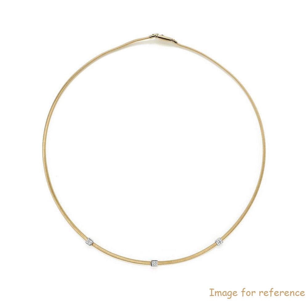 Custom made designs for my shop,oem 18K Yellow Gold Masai Three Station CZ Necklace
