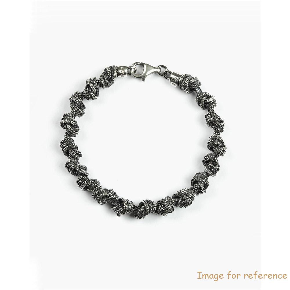 Custom made foxtail big knots bracelet for men from China gold vermeil jewelry manufacturer