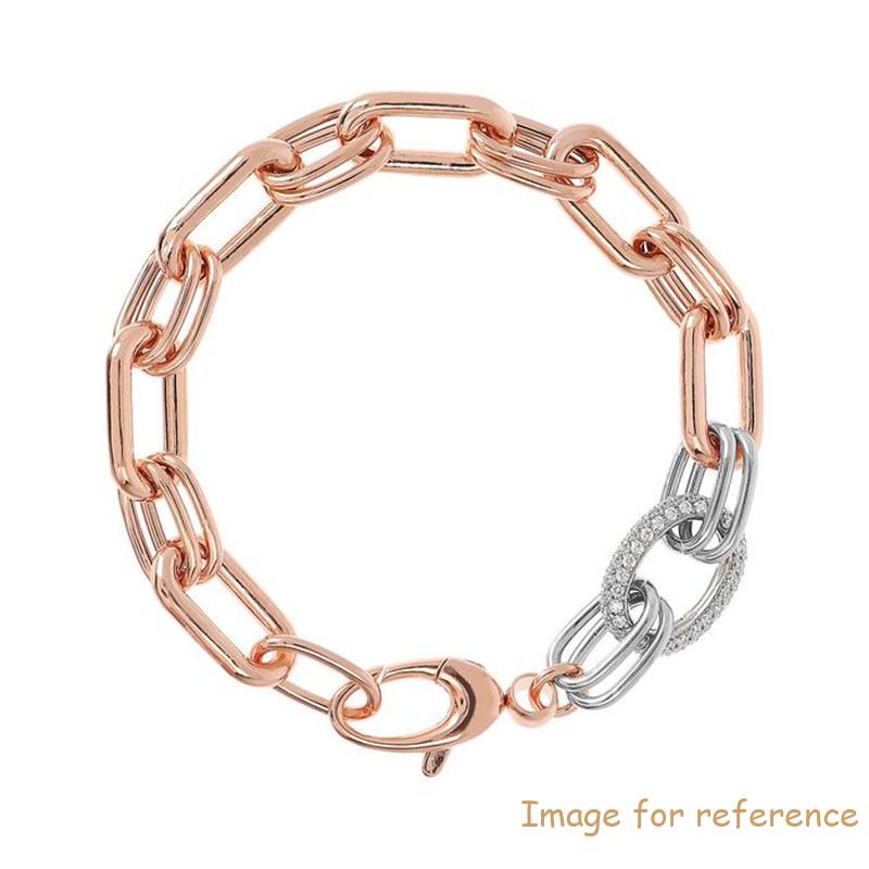Custom wholesale Oval Chain and Cubic Zirconia Bracelet from 925 sterling sliver jewelry China