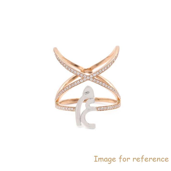 German silver jewelry wholesaler custom made 18k rose gold vermeil CZ ring