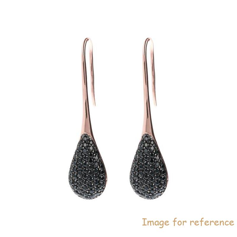 Kuwait silver jewelry custom made Pavé Drop Earrings