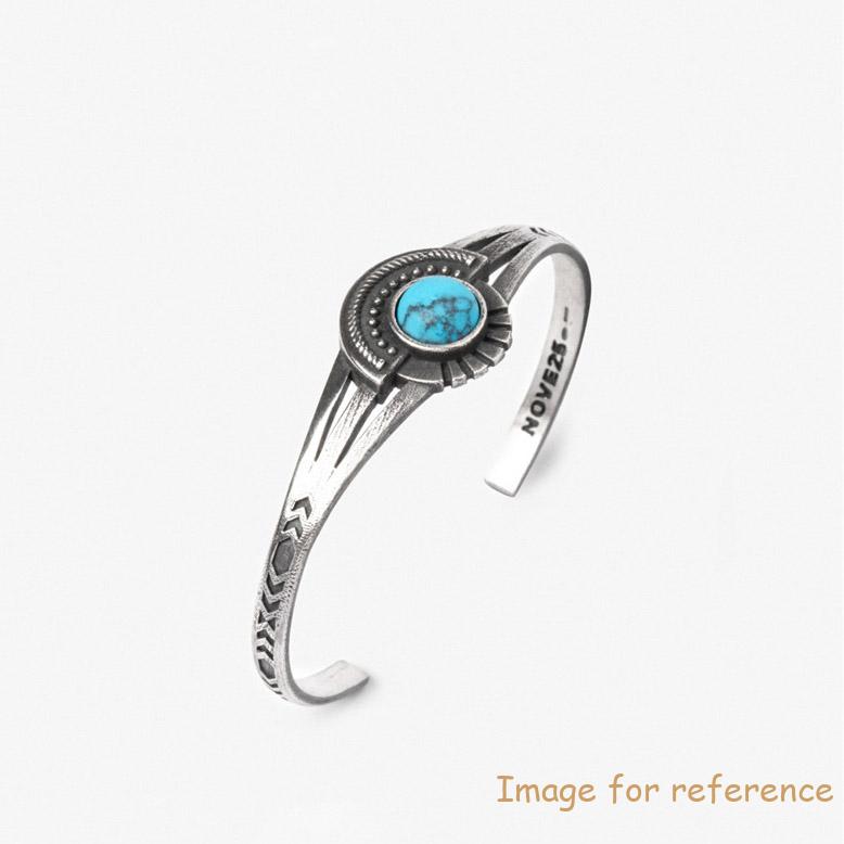 Silver Custom Jewellery Manufacturer for native turquoise bangle