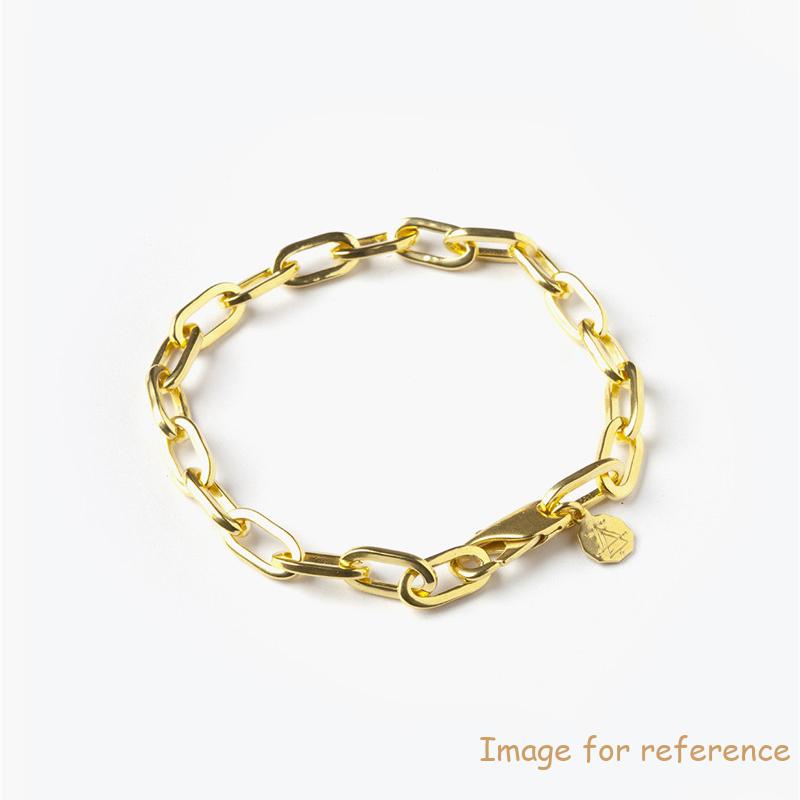 a manufacturer of silver jewelry offer customized yellow gold medium oval box chain bracelet