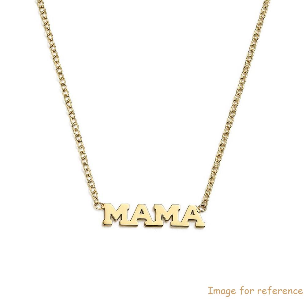 custom jewelry makers for OEM ODM 14K Yellow Gold Vermeil Itty Bitty Mama Necklace