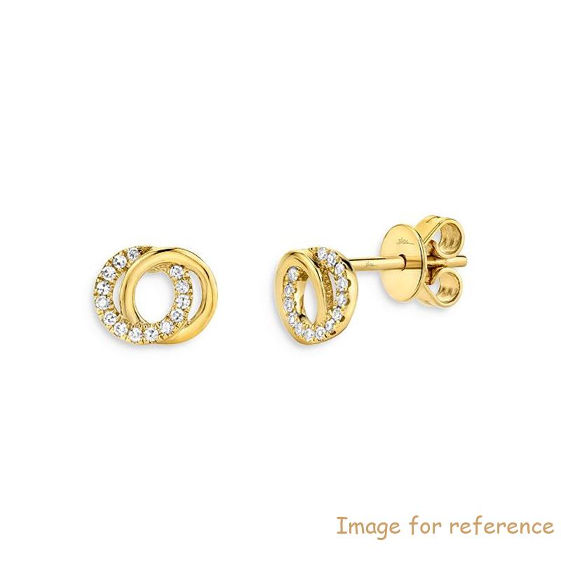 custom jewelry manufacturers oem odm Yellow Gold Vermeil CZ Knot Stud Earrings