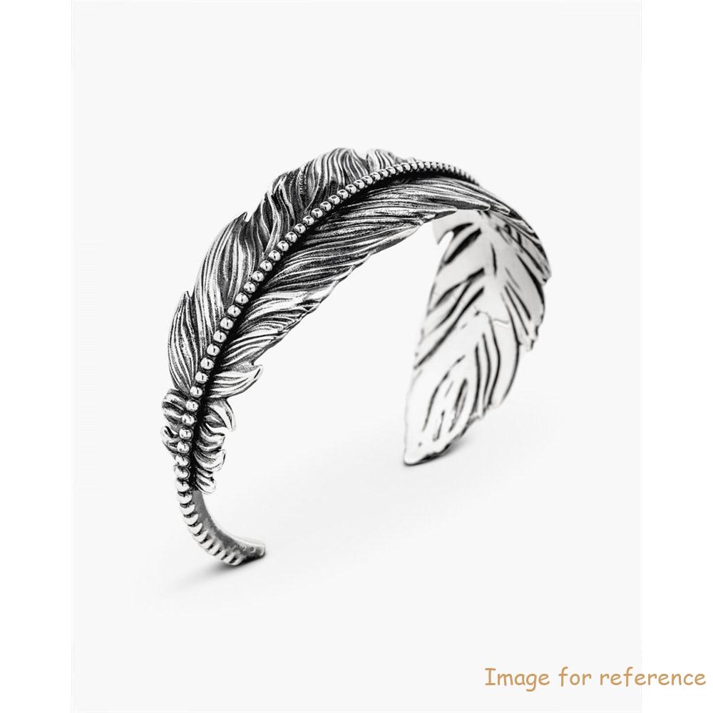gebruik 925 Sterling silver jewelry manufacturers for OEM ODM feather bangle