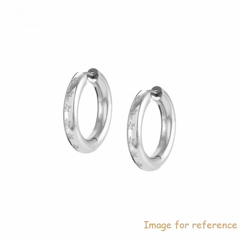 10k Gold Wholesale Jewelry Manufacturer Custom Made Infinito Earrings In Steel And Cubic Zirconia