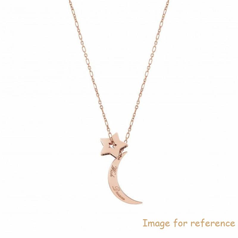 925 wholesale jewellery manufacturer custom OEM ODM star and moon necklace in rose gold vermeil