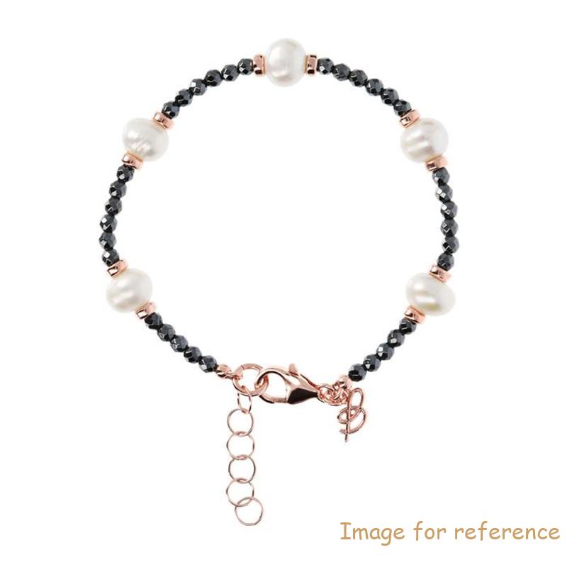 Gold plated wholesale distributors Custom Design Freshwater Pearls and Hematite Bracelet