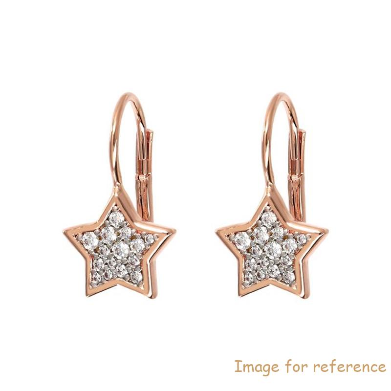 Here working with a jewelry designer to develop your branding Star Pavé Earrings