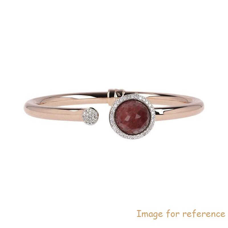 custom jewelry manufacturing Natural Stone and Cubic Zirconia Cuff Bracelet