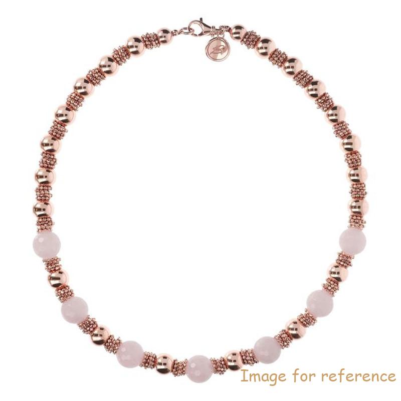 custom made jewelry wholesale for Rose Quartz Torchon Necklace