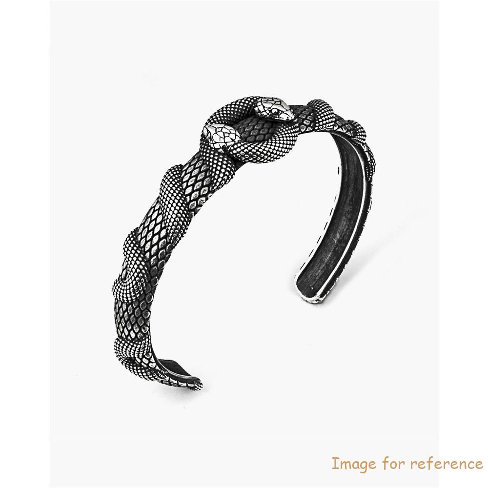 silver jewelry supplier custom oem odm men's snakes and textured bangle