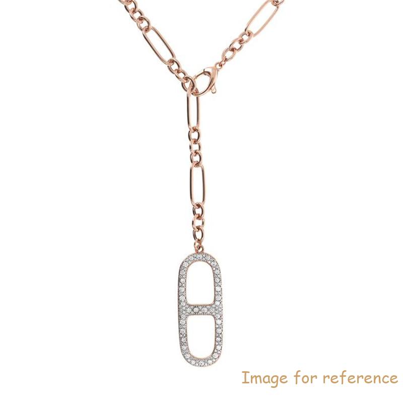 argint veritabil 925 jewelry wholesaler custom OEM ODM Pavé Marine Chain Element Pendant Y Necklace