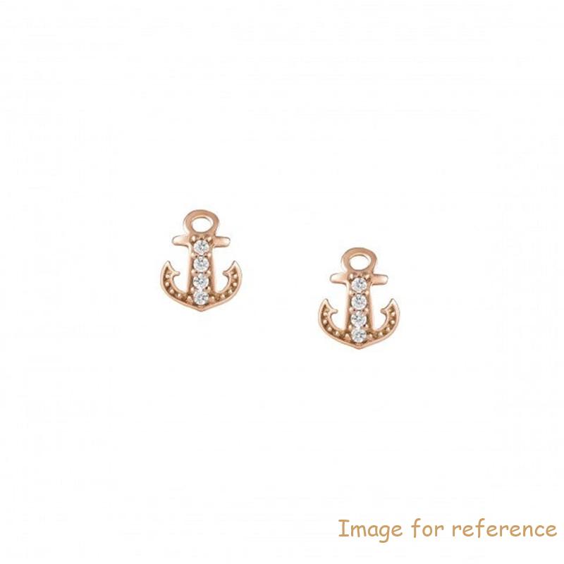 wholesale sterling silver fashion jewelry supplier custom earrings with nautical symbol in sterling silver