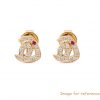 wholesale vermeil jewelry OEM ODM cubic zirconia rose gold plated silver earrings