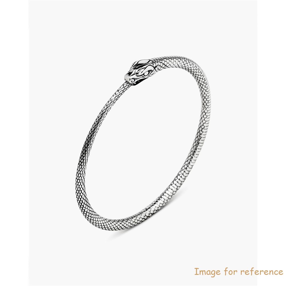 custom wholesale sterling silver 925 male ouroboros bracelet jewelry OEM ODM
