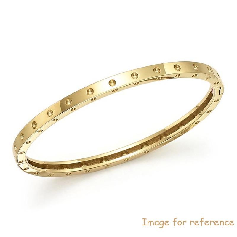 Finland Wholesale Vermeil Jewelry Customer Design 18k Gold Plated Symphony Dotted Hinged Bracelet