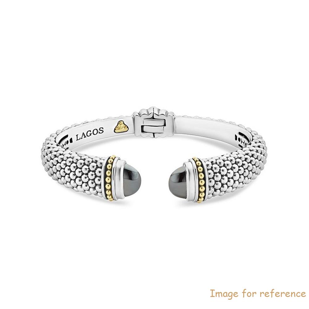 France jewelry wholesaler purchased 18k gold and sterling silver caviar color gemstone cuffs