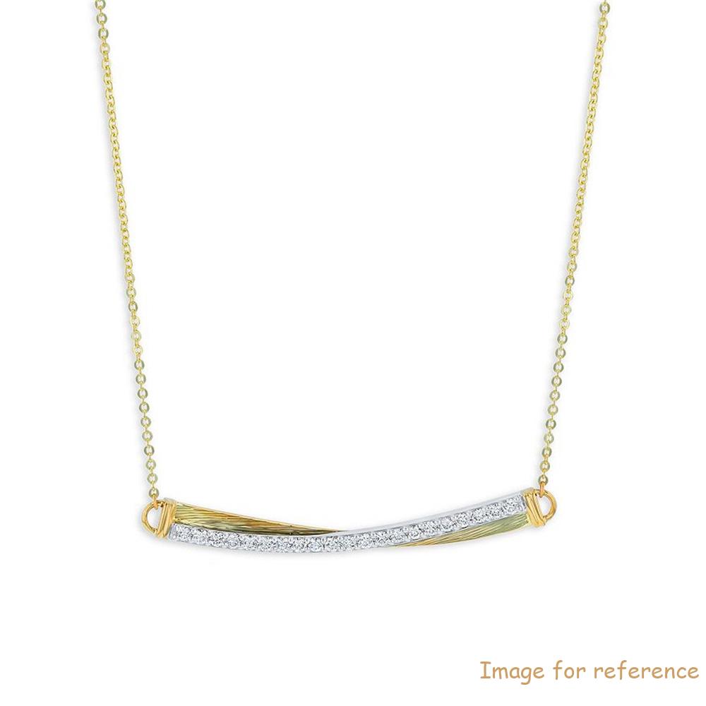 Gold Vermeil Wholesaler Custom Made Cz Bar Pendant Necklace In 14k Yellow Gold Vermeil