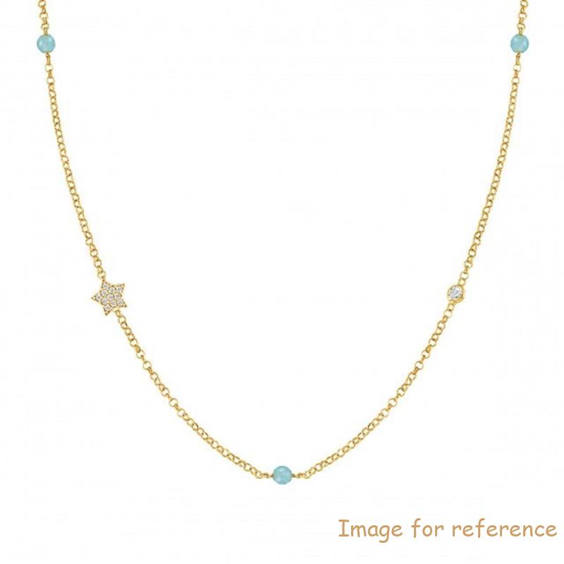 Love This Bracelet! The Singapore Jewelry Wholesaler Custom Design Sterling Silver Necklace With Star And Light Blue Jade
