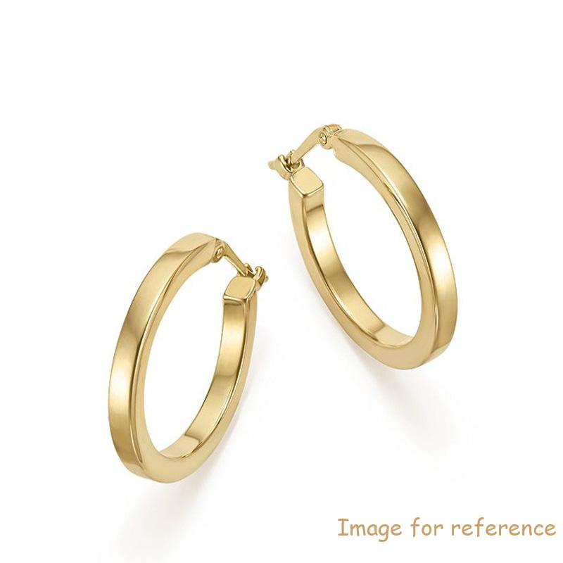 Made Your Style Jewelry In 14k Yellow Gold Plated Square Tube Hoop Earrings From Silver Jewelry Wholesaler