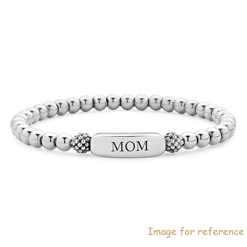 Perfect ! Reviewed In The United States Customer Who Custom Made Sterling Silver Signature Caviar Mom Station Bracelet