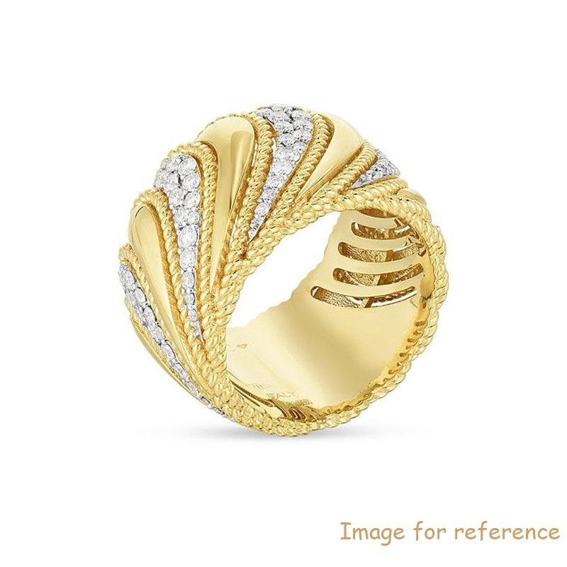 Singapore Gold Vermeil Wholesale Suppliers Custom Design 18k Yellow Gold Vermeil Byzantine Barocco Cz Ring