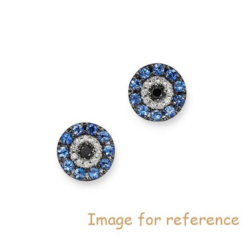 So Pretty For The Cz Evil Eye Earrings In 14k White Gold Vermeil That Custom Made From 925 Silver Jewelry Manufacturer China