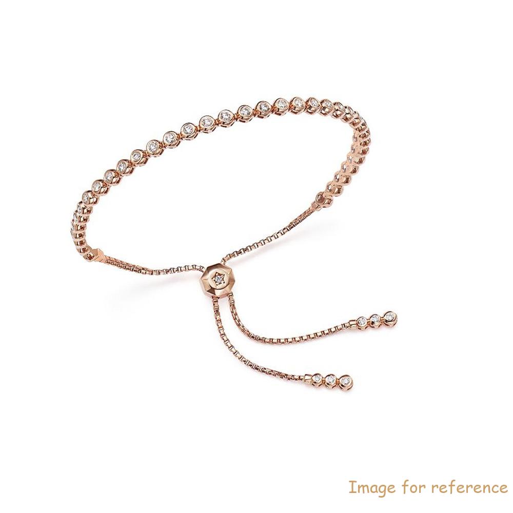 Turkey gold vermeil jewelry wholesaler custom made cz bezel tennis bolo bracelet in 14k gold plated