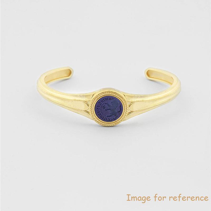925 silver manufacturer custom made yellow gold plated strength and soul stone sign bracelet