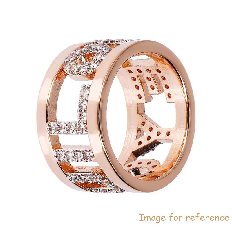 custom CZ ring for girls in 18k rose gold vermeil