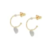 Women's Custom Jewelry Factory Provide White Gold Heart Earrings OEM ODM Service