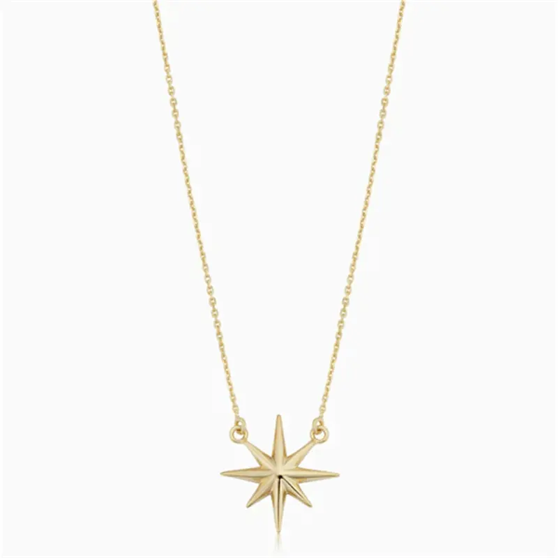Jinging : Custom Jewelry Manufacturer of 10k & 14k Gold Plated North Star Necklace