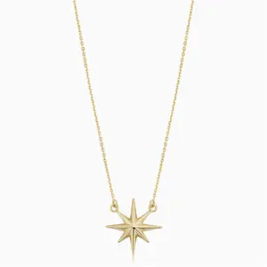 Jinging : Custom Jewelry Manufacturer of 10k & 14k Gold Plated North Star Necklace