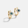 Custom 14K Gold Evil Eye Earrings Fashion ,Custom Design Jewelry Manufacturer