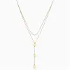 Custom Fashion 14k Gold Plated Disc Drop Necklace Supplier