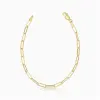 925 Silver Custom 14k Gold Plated Paperclip Link Bracelet Manufacturer