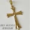 18K Japan Gold Cross Pendant Outsource Jewelry Production Manufacturer
