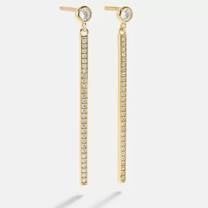 18K Gold Bella Earrings OEM ODM zircon jewelry manufacturers