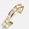 Custom fashion jewelry factory 18K gold heart cuff bracelet