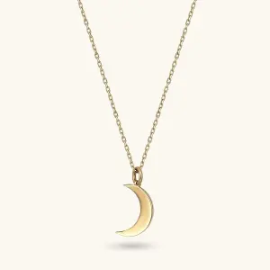 Customized Jewelry Moon Necklace in Gold