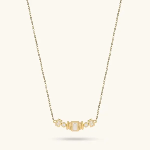 Baguette Art Deco Necklace in Gold-1786952732389 Customized Necklace Baguette Art Deco Necklace in Gold Manufacturer