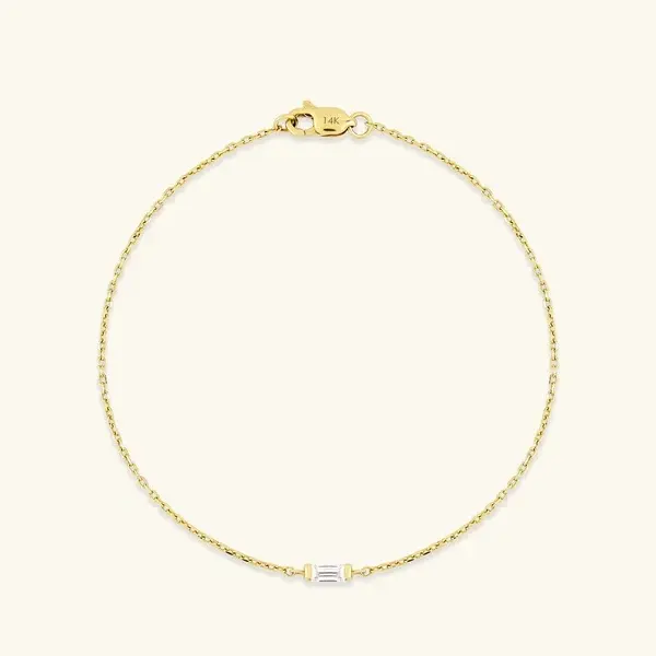 Baguette Birthstone Bracelet in Gold-1786952484899 Custom Jewelry Supplier OEM ODM Baguette Birthstone Bracelet in Gold