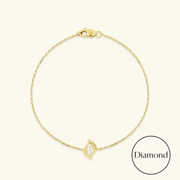 Custom Fashion Jewelry Leaf Bracelet in Gold Over 23 Años