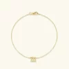 Әдет-ғұрып 925 Silver Letter Charm Bracelet in Gold for Women at JINGYING
