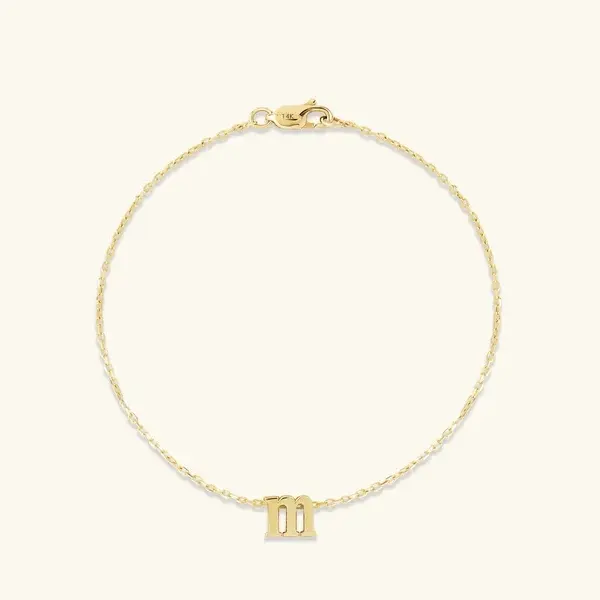 Gebruik Charm Bracelet in Gold-1787041374840 Custom 925 Silver Letter Charm Bracelet in Gold for Women at JINGYING