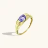Custom Gold Plated Jewelry Majestic Tanzanite Ring in Gold at JINGYING