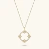 Custom Silver Pendant Manufacturer Moissanite Shamrock Necklace in Gold