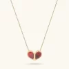 Custom Ruby Heart Necklace for Gold Vermeil Jewelry online shop